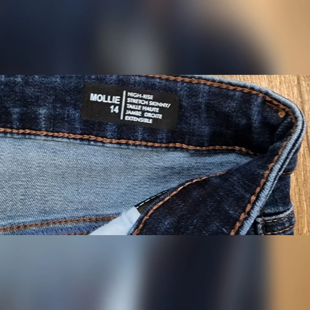 Buffalo, Molle High Rise, Stretch Skinny, 14, Medium Wash Denim - Picture 2 of 5